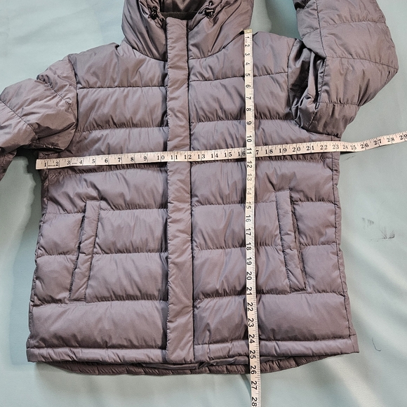 Men's Gray Hooded Puffer Jacket - Picture 9 of 9